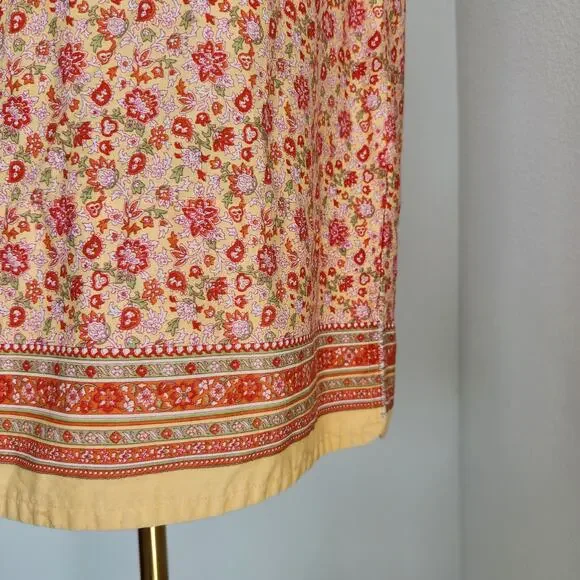 Vintage Faded Glory Floral Paisley Patterned Midi Pencil Skirt M - Picture 4 of 13